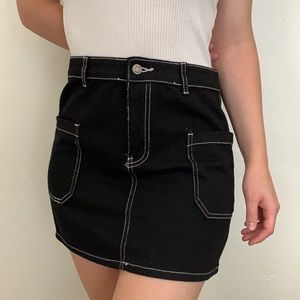 Black F21 Mini Skirt